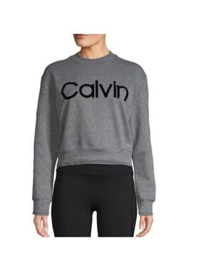 CALVIN KLEIN Performance Flocked Logo Sweatshirt